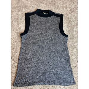 Gap gray and‎ black gray ribbed sleeveless medium